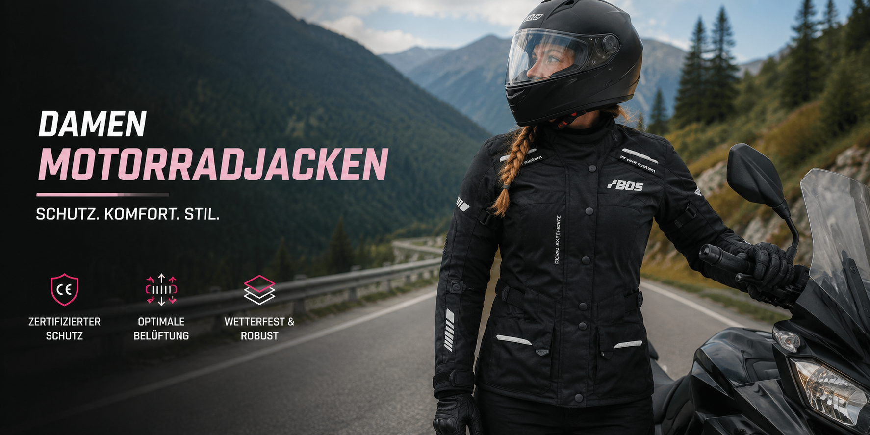 Damen Motorradjacke