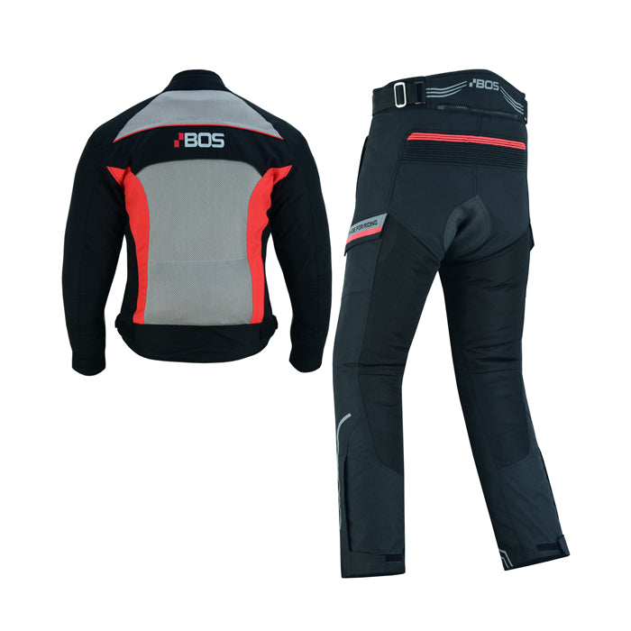 RebStock Bikers Suit for Men Red Grey