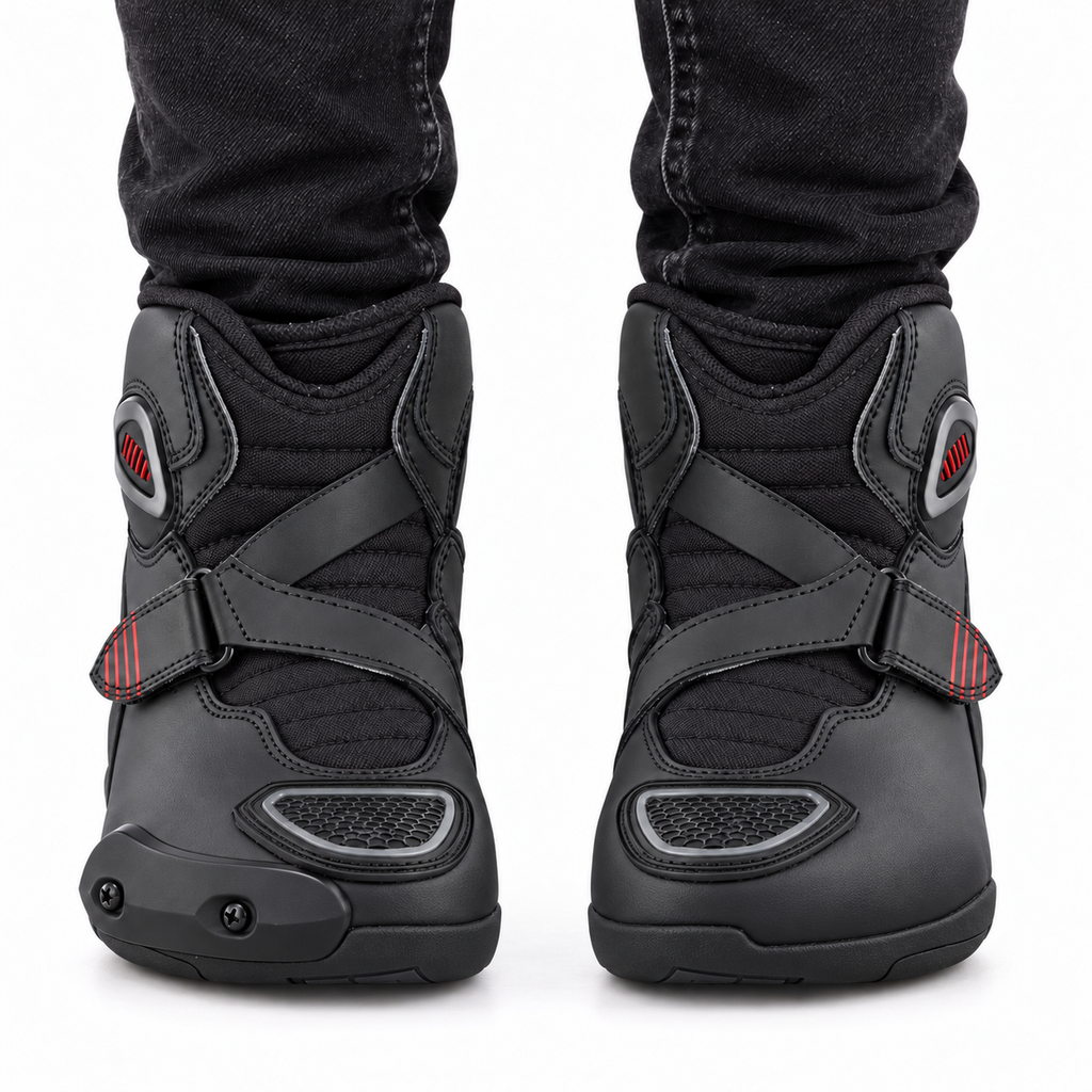 Motorradstiefel BOS aus Rindleder – Wasserdicht mit Hipora-Membran