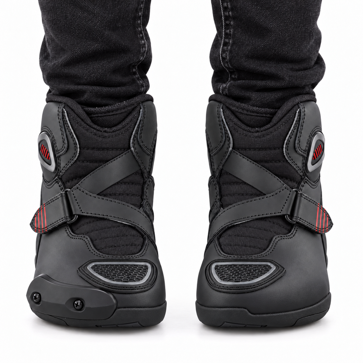 Motorradstiefel BOS aus Rindleder – Wasserdicht mit Hipora-Membran