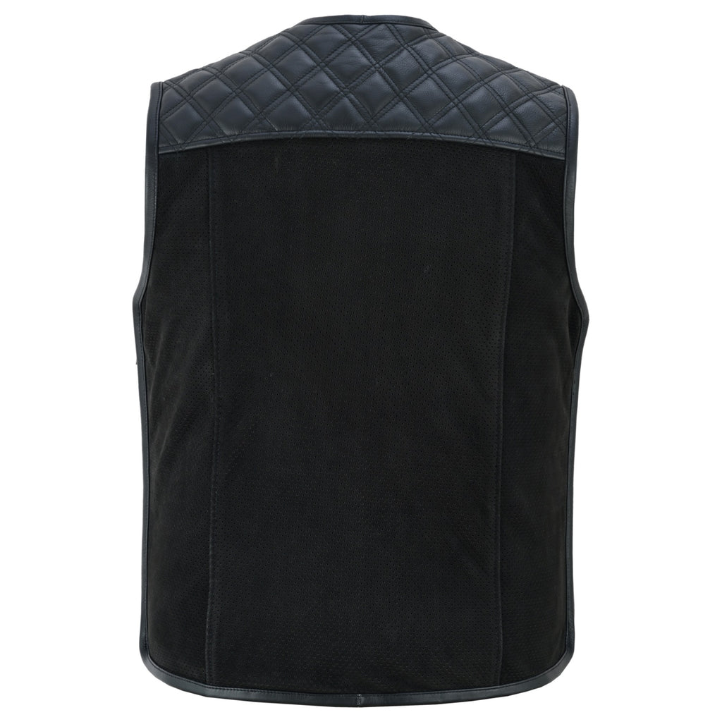 Road Star Herren Nubukleder Weste – Klassischer Biker-Look