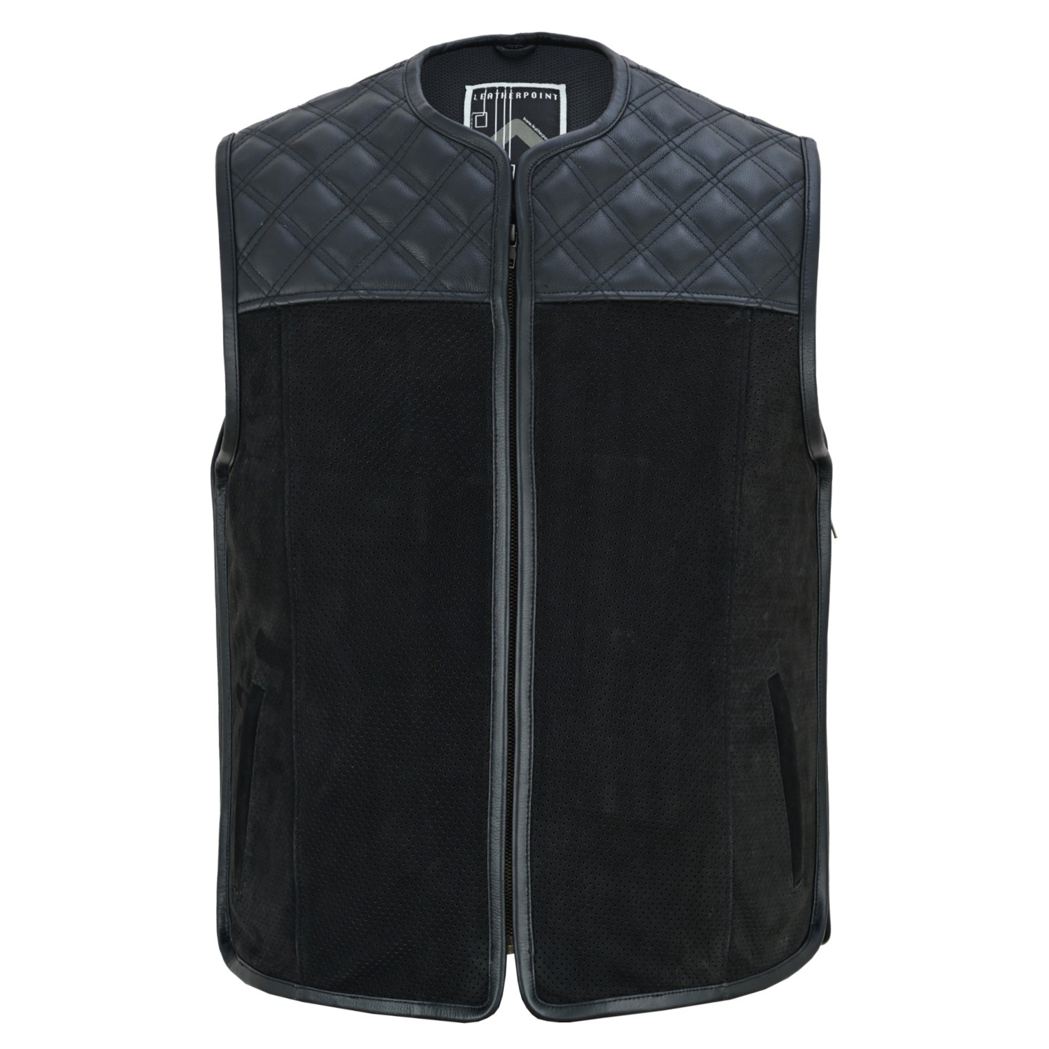 Road Star Herren Nubukleder Weste – Klassischer Biker-Look