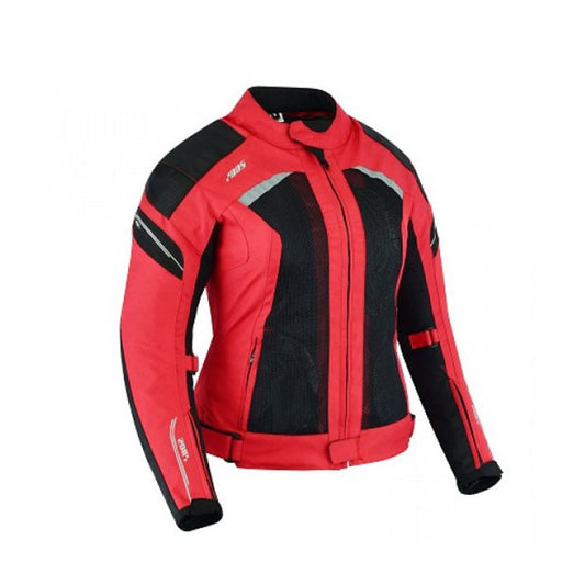 Aylin Motorcycle Jacket  Red and Black
