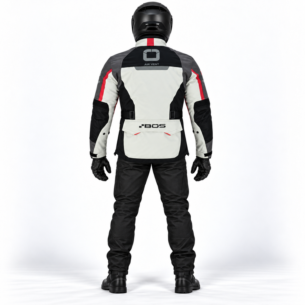 Motorrad-Touringjacke mit Thermofutter und verstellbarer Taille