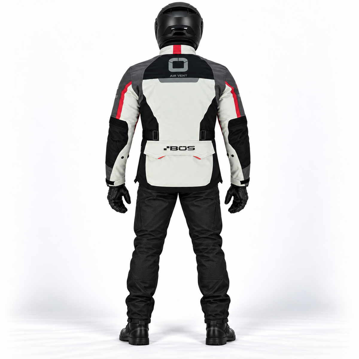 Motorrad-Touringjacke mit Thermofutter und verstellbarer Taille
