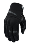 Herren Motorradhandschuhe Schwarz mit Mesh-Einsätzen und verstärkter Innenhand