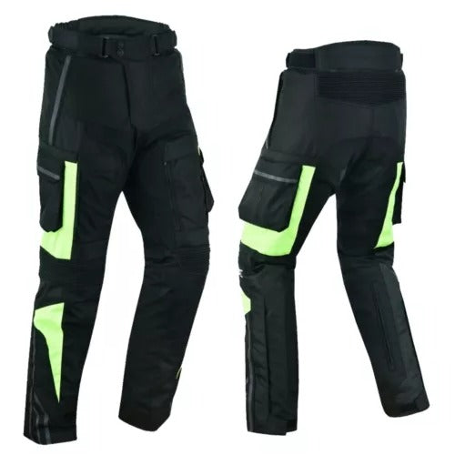 Herren Motorrad Touringhose mit verstellbarer Taille und Oberschenkeltaschen