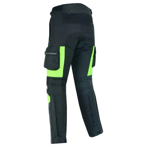 Herren Motorrad Touringhose mit verstellbarer Taille und Oberschenkeltaschen
