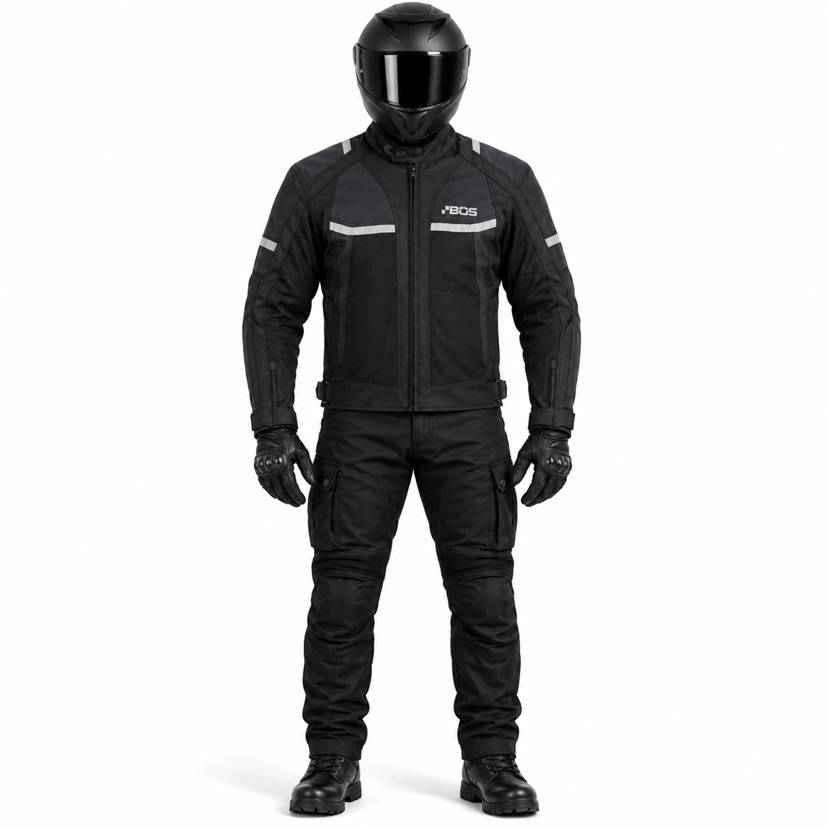 Motorrad Sommerjacke Herren Schwarz CE Schutz