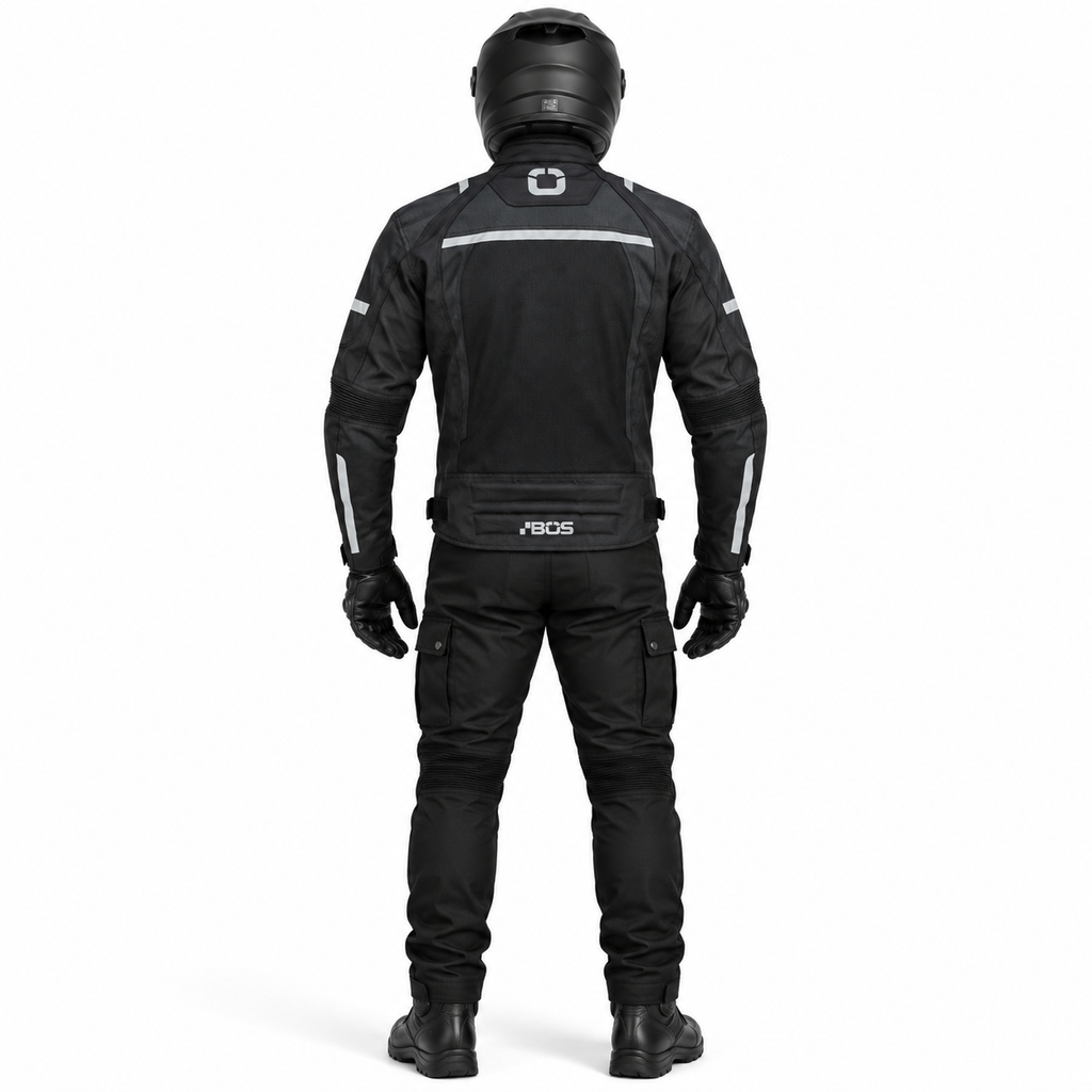 Motorrad Sommerjacke Herren Schwarz CE Schutz
