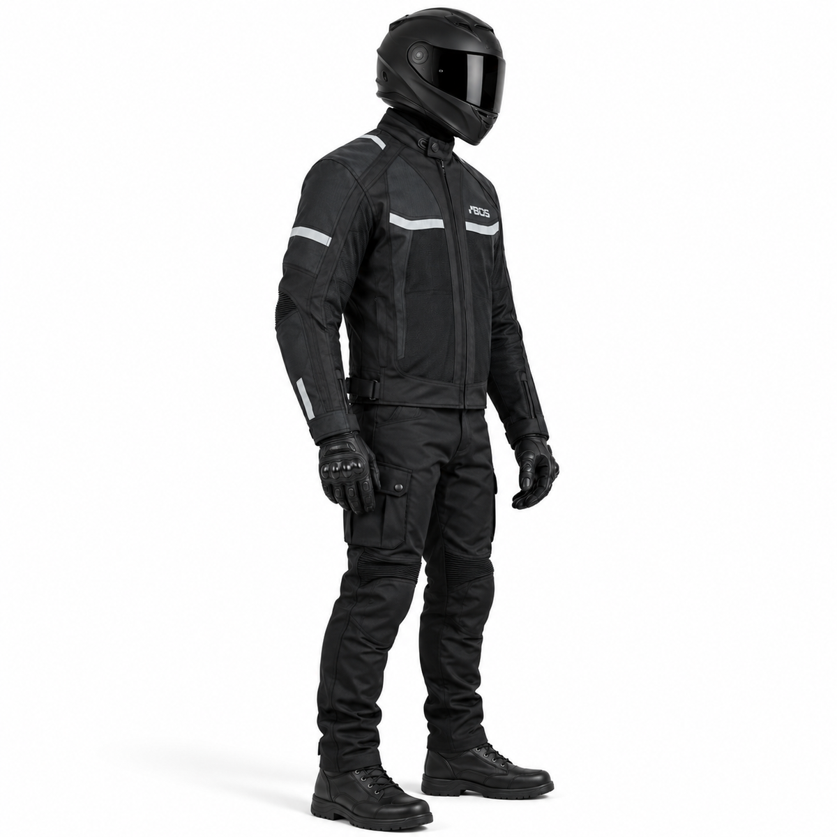 Motorrad Sommerjacke Herren Schwarz CE Schutz