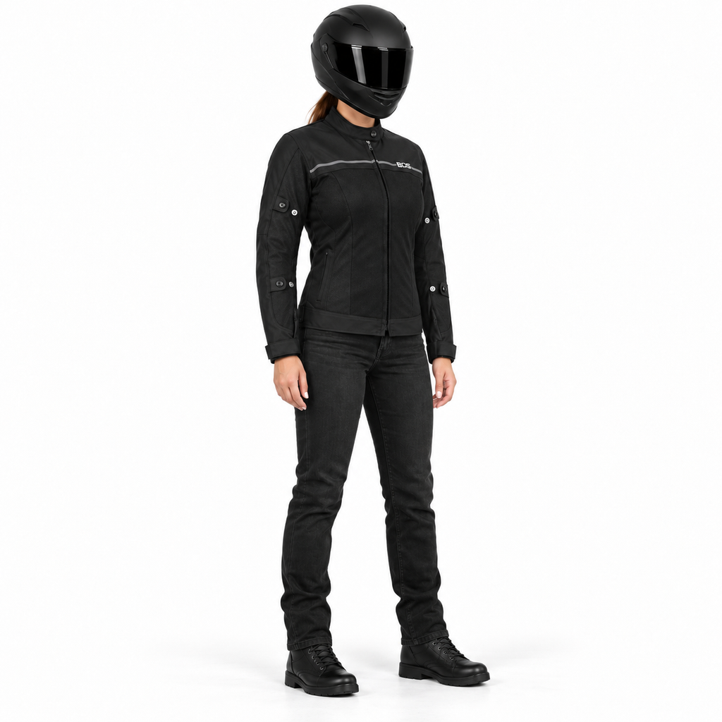 Damen Motorrad Sommerjacke Mesh mit CE-Protektoren
