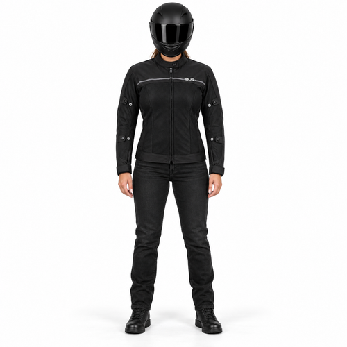 Damen Motorrad Sommerjacke Mesh mit CE-Protektoren