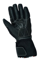 Motorradhandschuhe Herren mit langer Stulpe und verstärkter Handfläche Schwarz