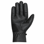 Schwarze Herren Motorradhandschuhe aus Leder mit Reißverschluss