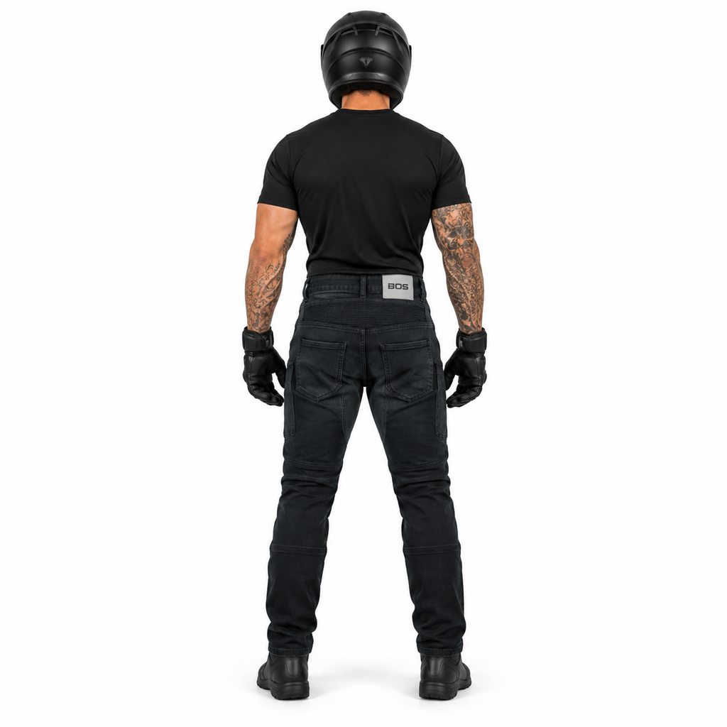 Motorradjeans Herren mit Aramid-Verstärkung und CE-Protektoren