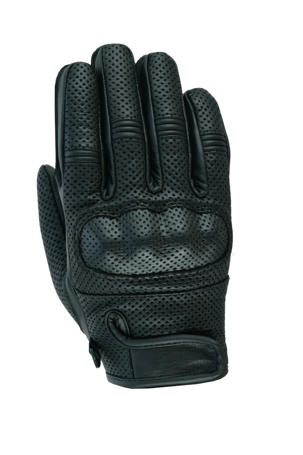 Schwarze Lederhandschuhe Motorrad – Perforiert & Verstärkt