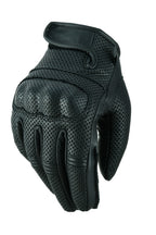 Schwarze Lederhandschuhe Motorrad – Perforiert & Verstärkt