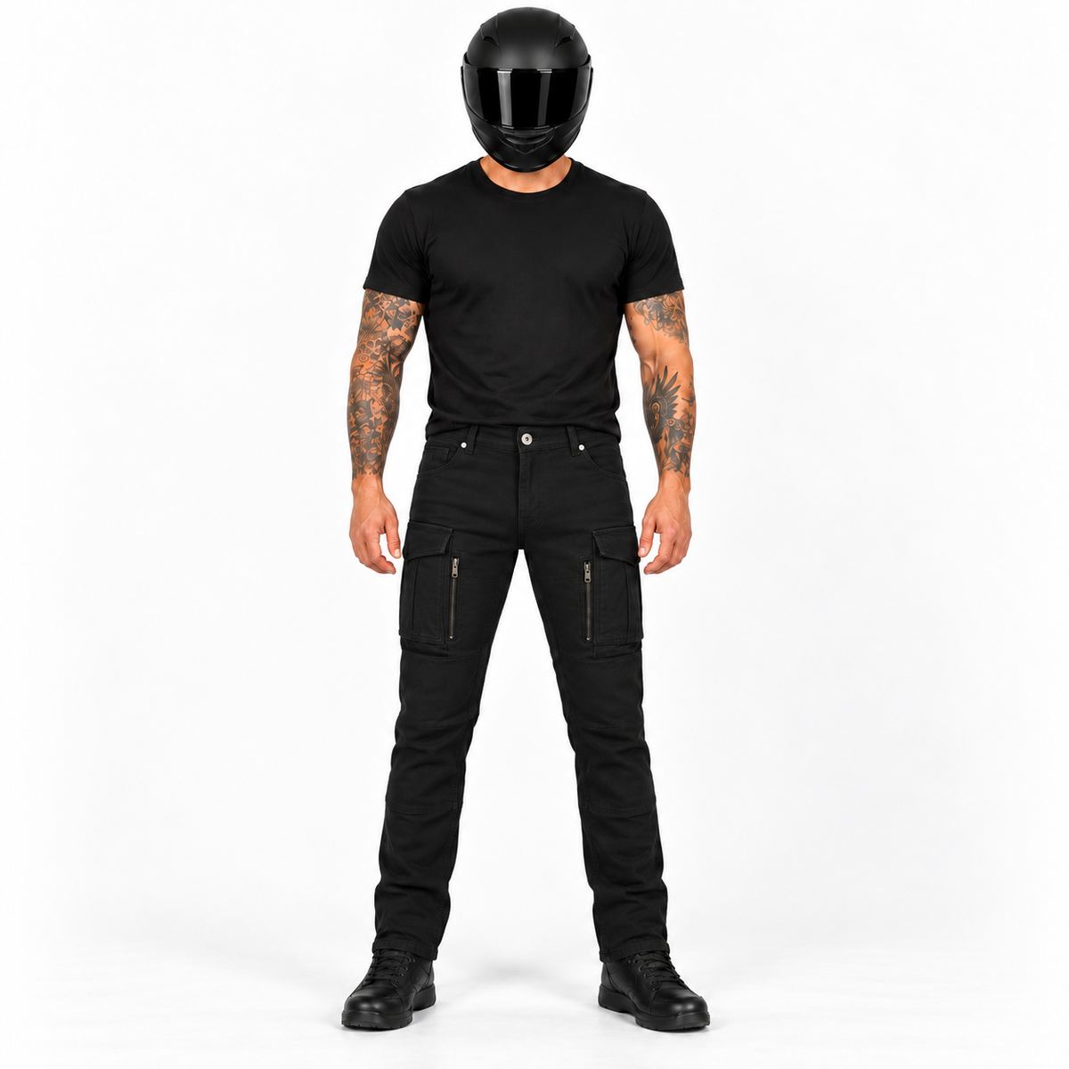 Motorrad-Cargohose mit Aramid-Verstärkung und CE-Level-2-Knieschutz