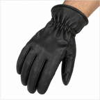Schwarze Motorrad-Handschuhe Herren mit langem Bündchen