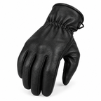 Schwarze Motorrad-Handschuhe Herren mit langem Bündchen