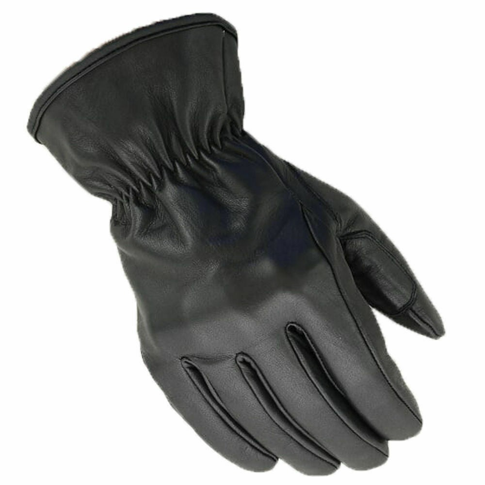 Schwarze Motorrad-Handschuhe Herren mit langem Bündchen