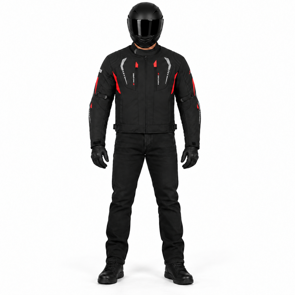 Herren Motorrad Touringjacke mit Protektoren – Textiljacke für Touren