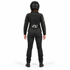 Damen Sommer-Motorradjacke in Schwarz mit Mesh und CE-Protektoren – Kurzer Schnitt