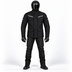 Touring-Motorradjacke Schwarz aus 600D-Polyester mit herausnehmbarem Thermofutter