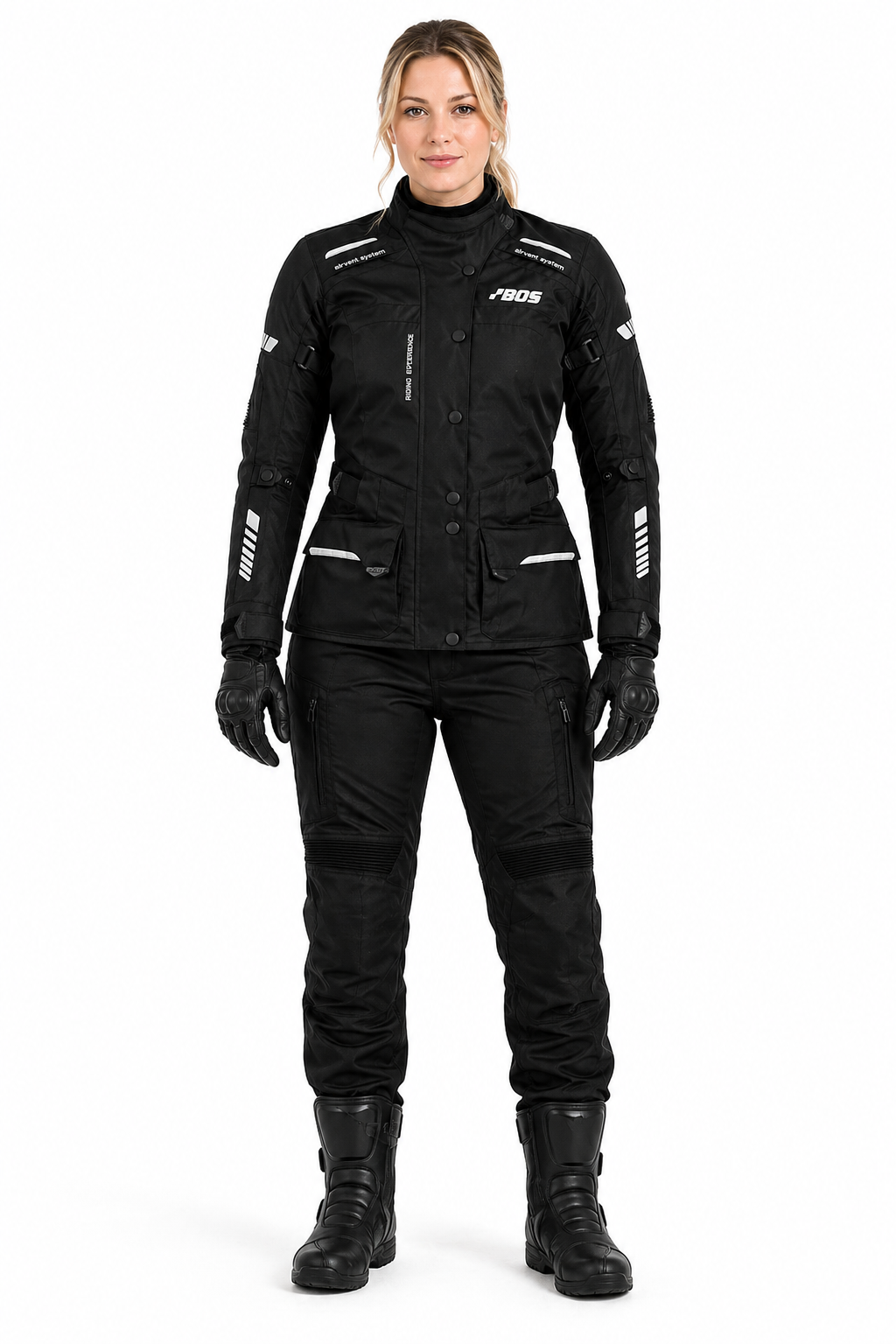 Damen Motorrad Touringjacke Wasserdicht CE Schutz