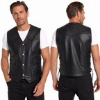 Herren Motorrad Lederweste aus Echtleder – RM