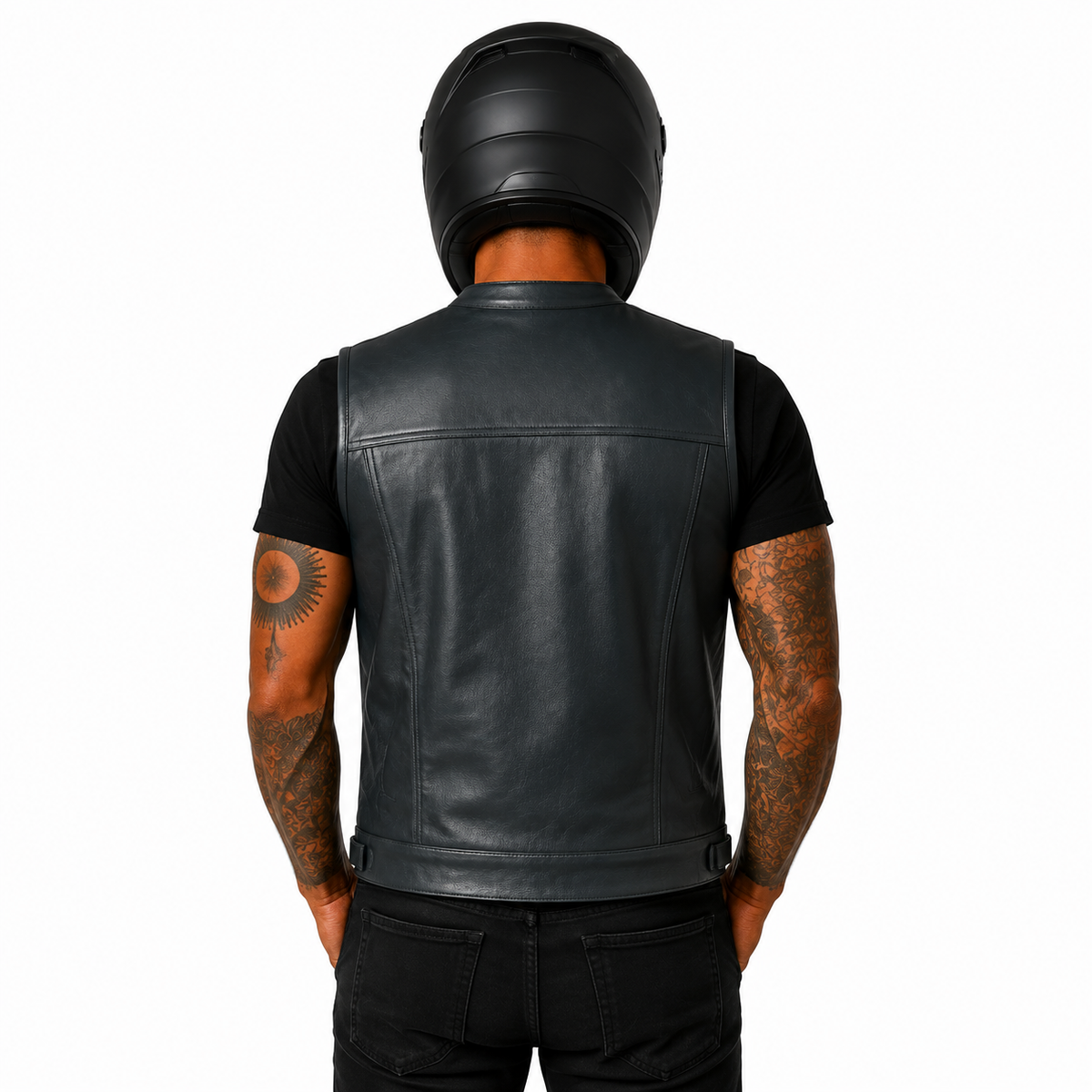 Road King Motorrad Lederweste aus Nappaleder