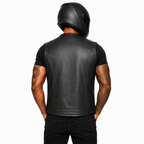 Street Rider Herren Lederweste Schwarz