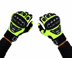 Herren Motorradhandschuhe Neon Gelb Schwarz mit Knöchelschutz