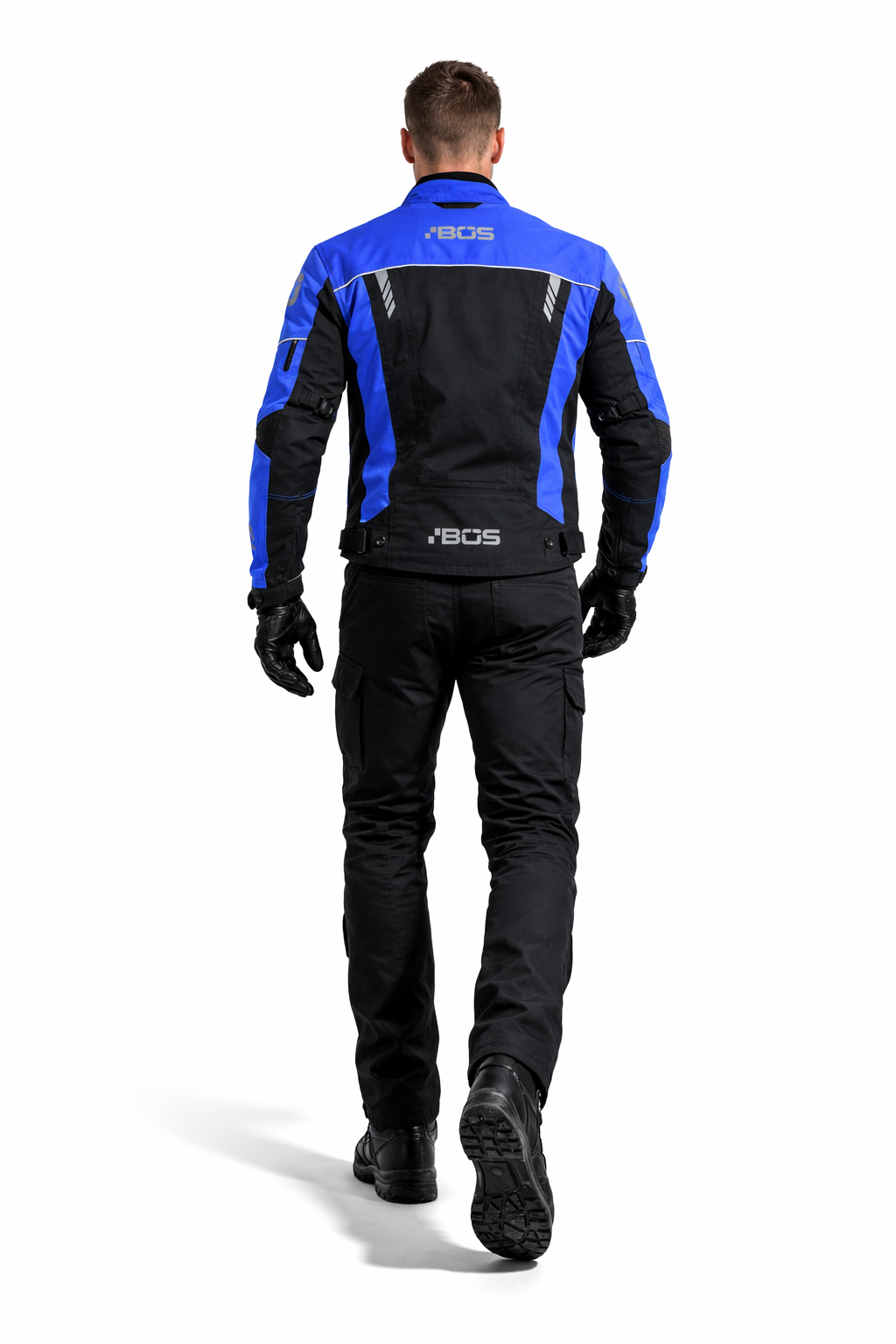 Herren Sommer Motorradjacke Blau CE-Protektoren
