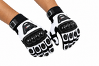 Herren Motorradhandschuhe Weiß Schwarz mit Handschutz