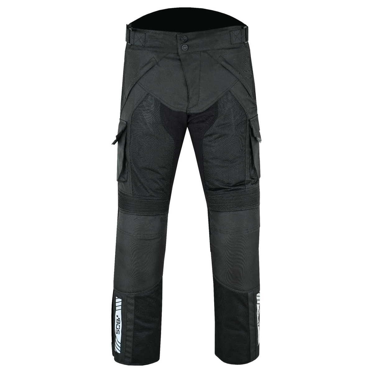 Motorradhose mit Netzgewebe und verstellbarem Bund