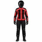 Damen Motorrad Textiljacke Rot Sommer CE