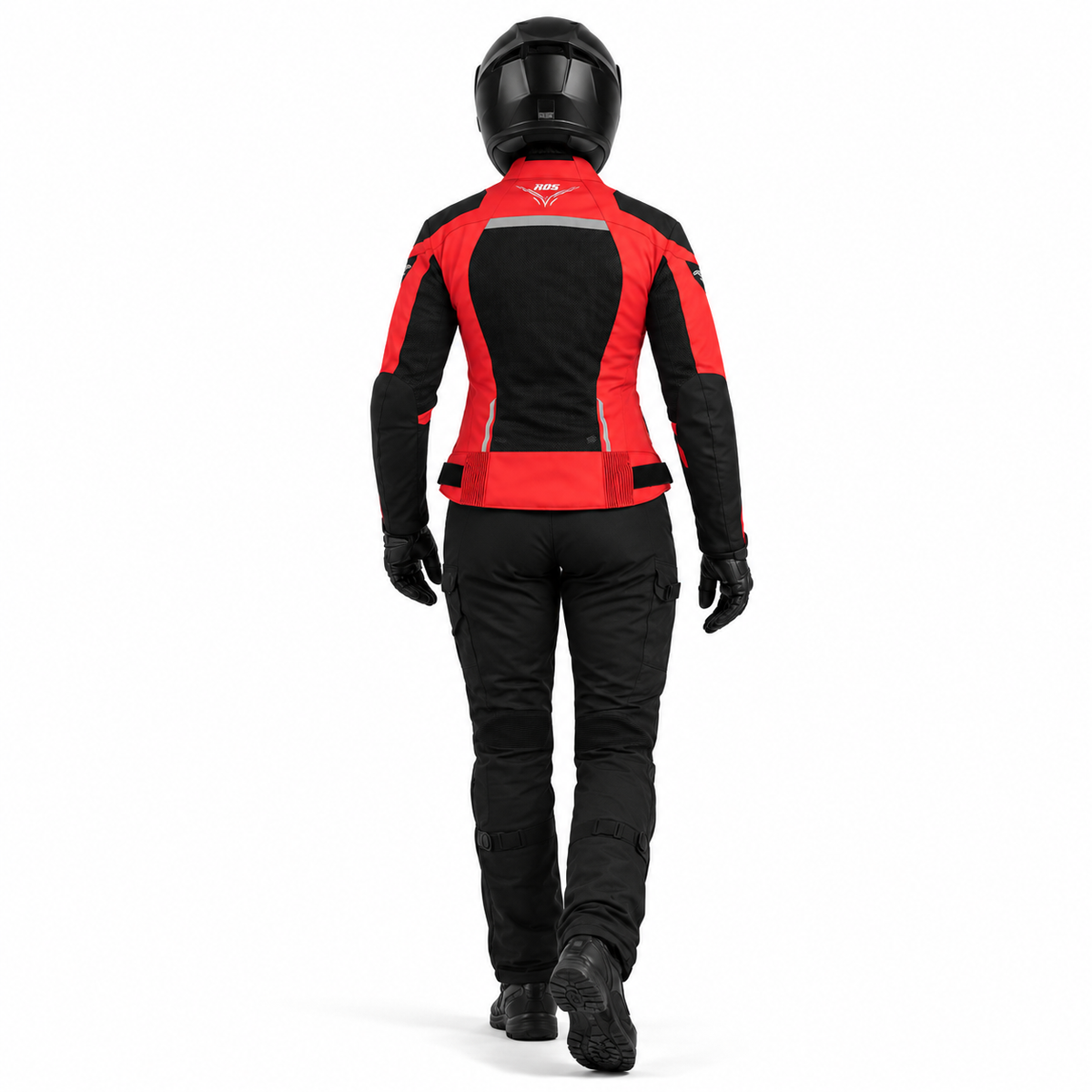 Damen Motorrad Textiljacke Rot Sommer CE