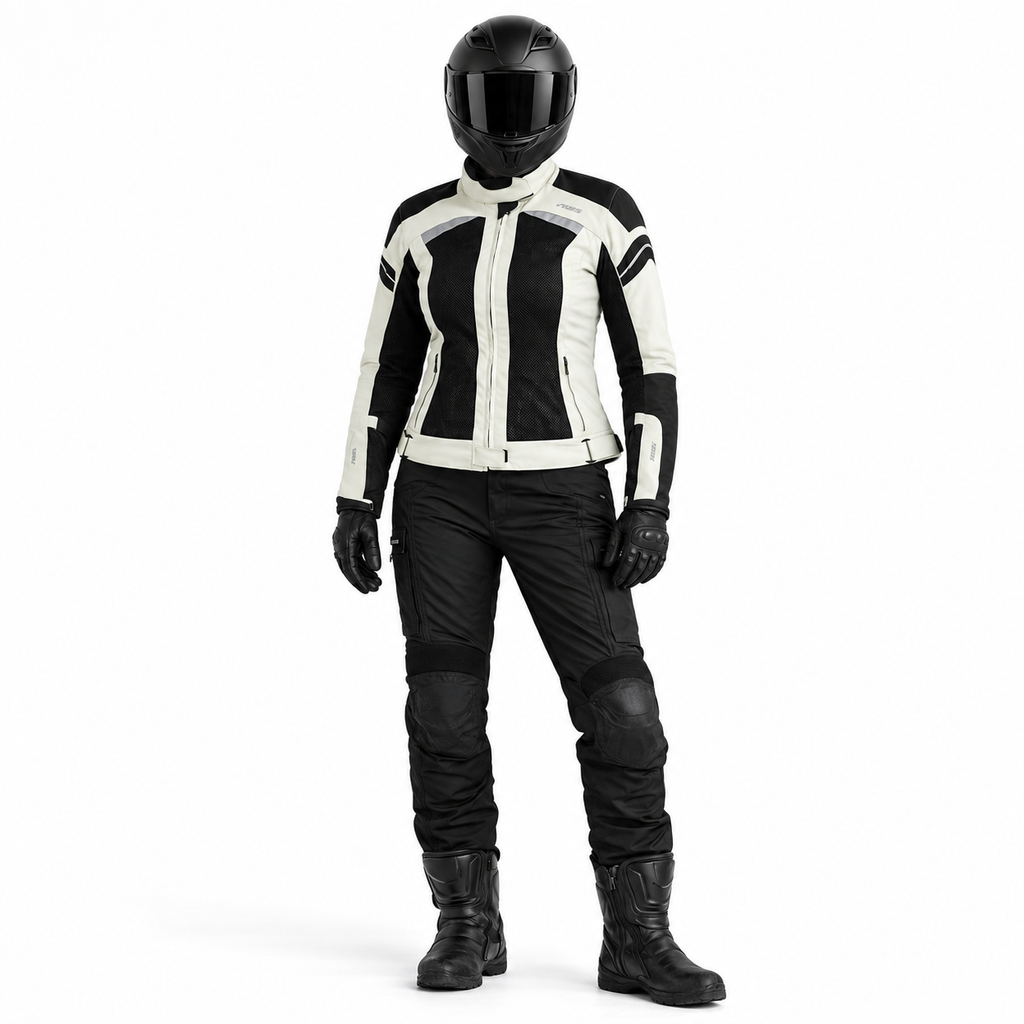 Damen Motorradjacke Aylin, Sommer Motorradjacke mit CE-Protektoren
