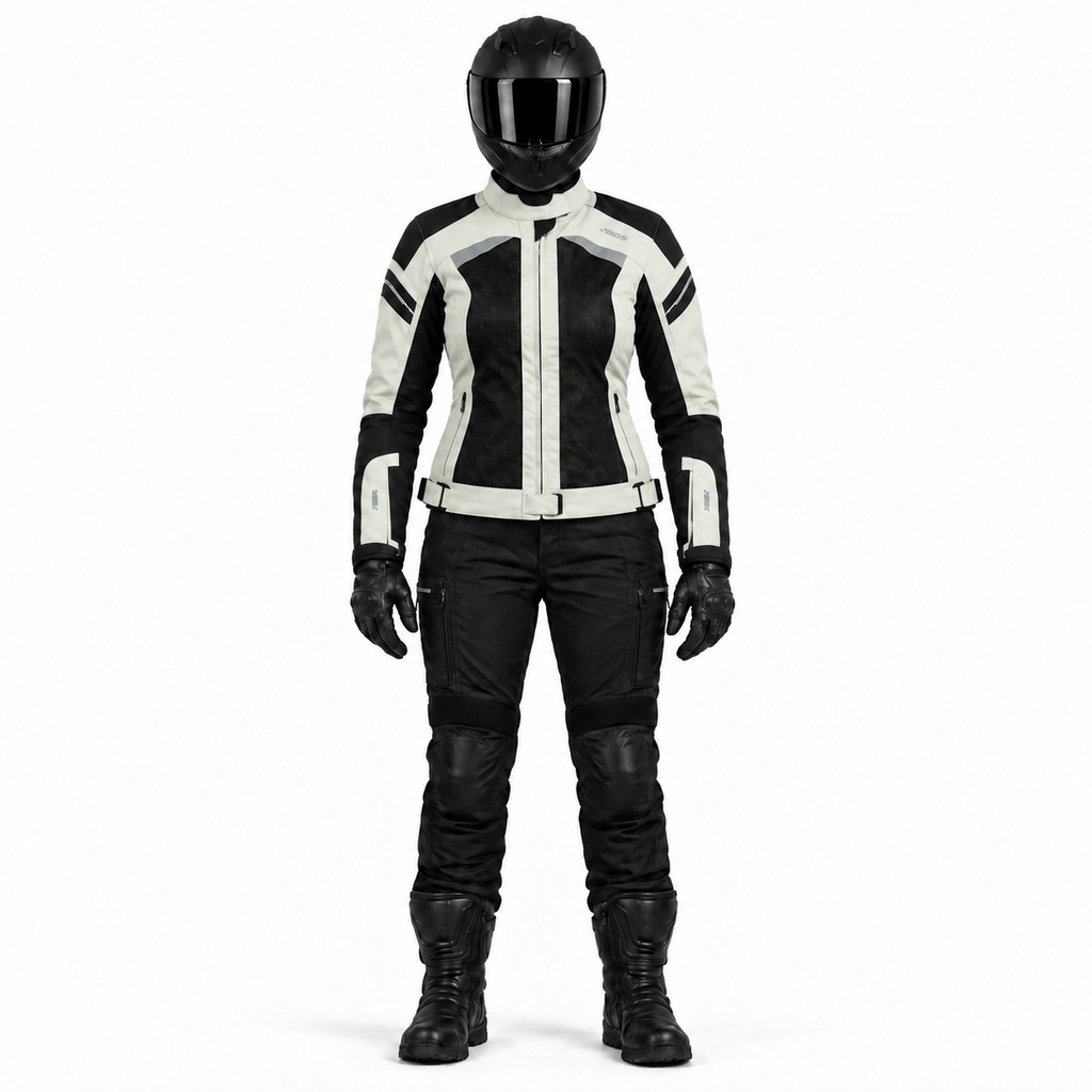 Damen Motorrad Sommerjacke mit CE Protektoren