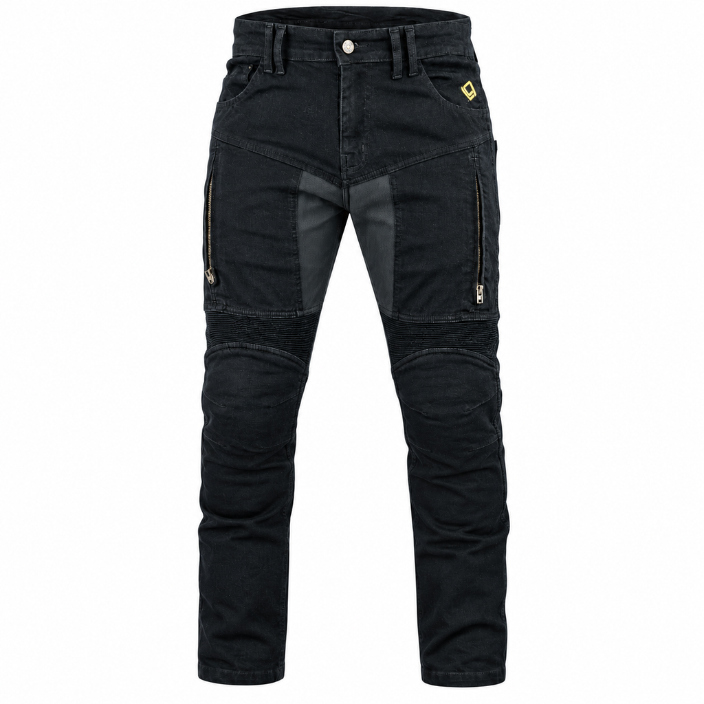 Motorradjeans Herren mit Aramid-Verstärkung und CE-Protektoren