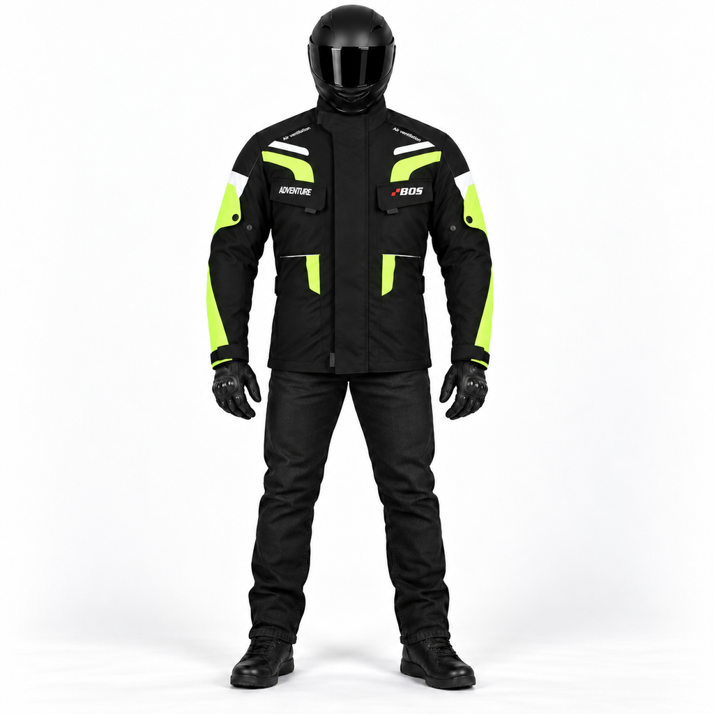 Motorradjacke für Herren mit CE-Protektoren Touring- –Ganzjährig.