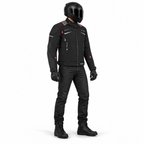 Motorradjacke Herren Schwarz – Wasserdichte Textiljacke mit Protektoren