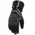 Herren Motorradhandschuhe Schwarz mit Knöchelpolster und Touchscreen-Funktion