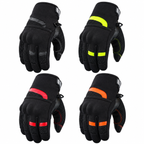 Herren Motorradhandschuhe Schwarz mit Mesh-Belüftung und Farbdetails