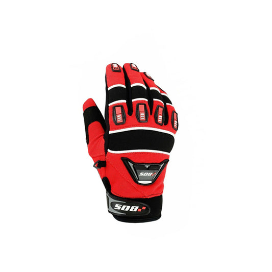 Motorrad-Lederhandschuhe für den Sommer Rot
