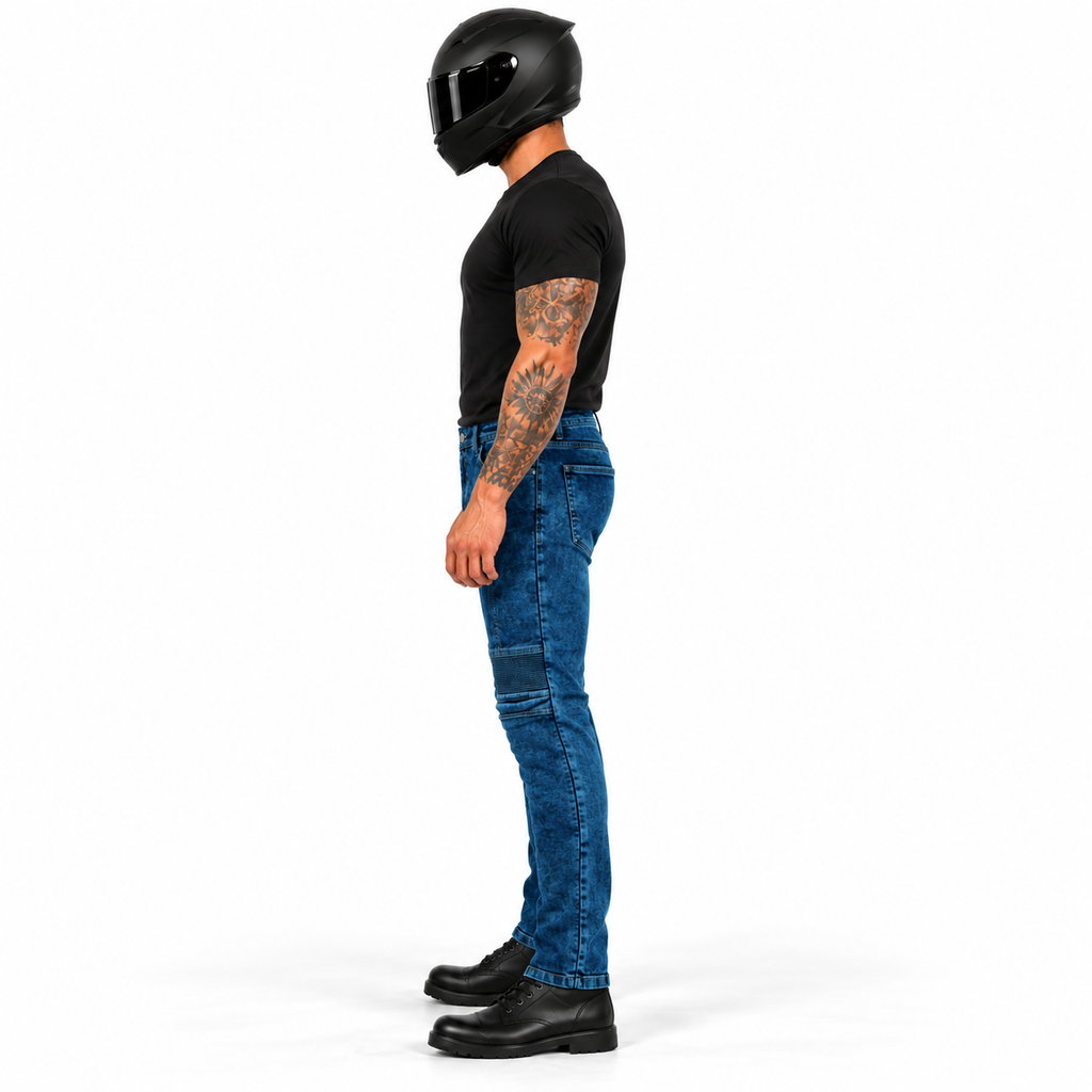 Motorradjeans Herren mit Aramid und CE-Level-2-Knieprotektoren – BOS Micas Slim Fit