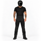 Motorradhose mit Netzgewebe und verstellbarem Bund