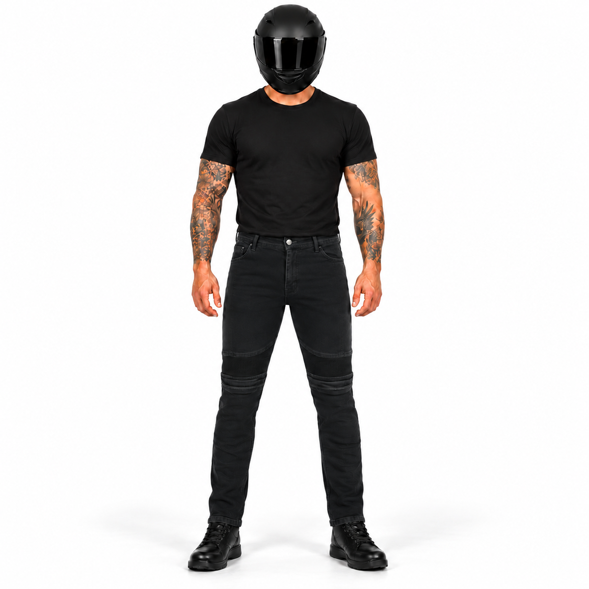 Motorradjeans Herren BOS Micas – Slim Fit mit Aramid-Verstärkung und Protektoren